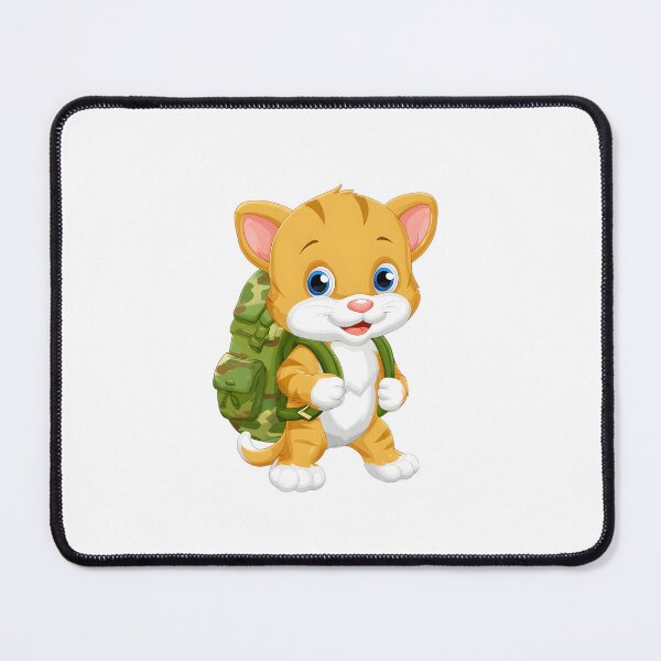 Item preview, Explorer Cat with Backpack Illustration designed and sold by IssaraStudio.