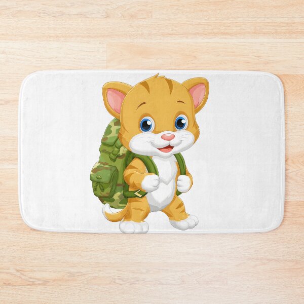 Item preview, Explorer Cat with Backpack Illustration designed and sold by IssaraStudio.