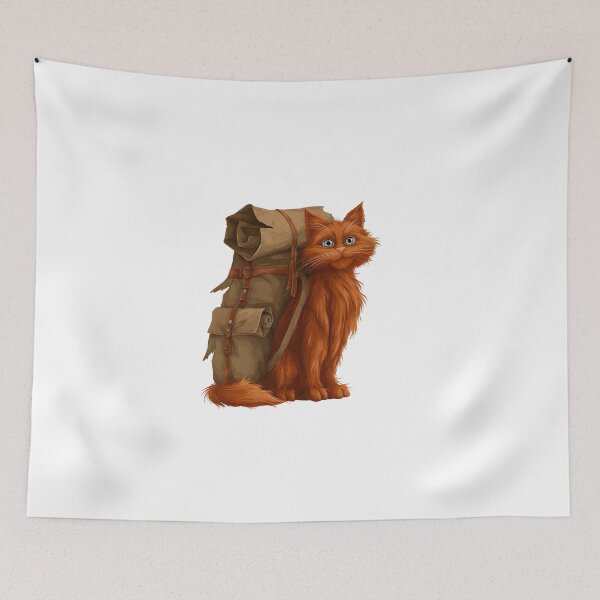 Item preview, Cute Explorer Cat Drawing designed and sold by IssaraStudio.