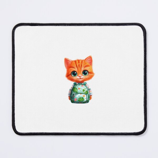 Item preview, Adventurous Cat with Backpack designed and sold by IssaraStudio.