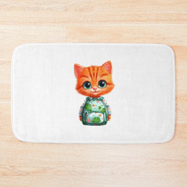 Item preview, Adventurous Cat with Backpack designed and sold by IssaraStudio.