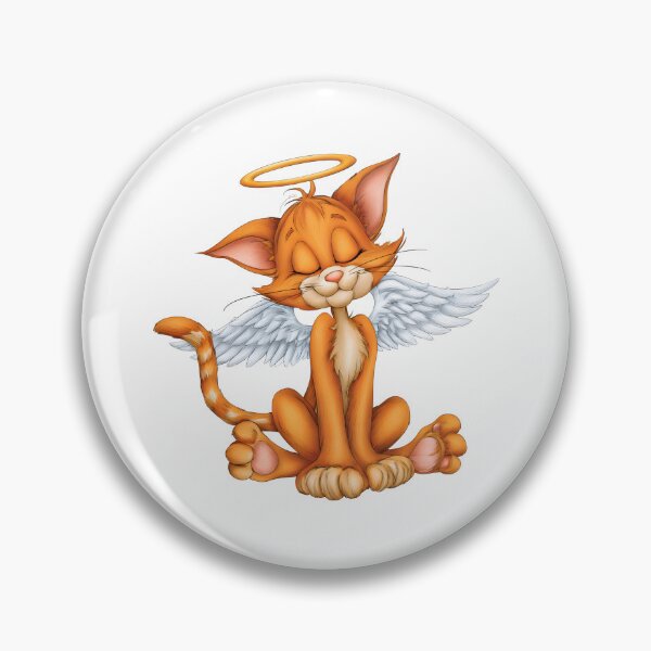 Artikelvorschau, Engel Katze mit Flügeln Illustration entworfen und verkauft von IssaraStudio.