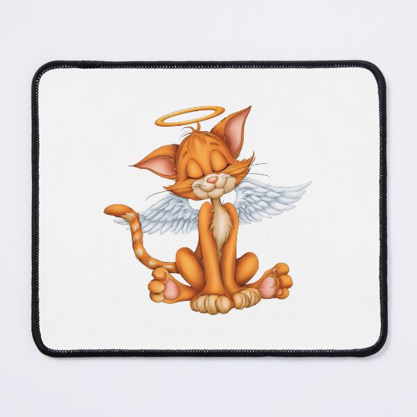 Item preview, Angel Cat with Wings Illustration designed and sold by IssaraStudio.