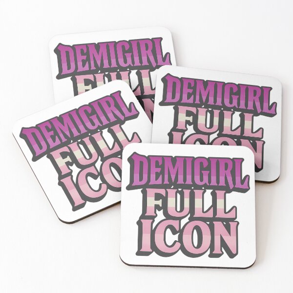 Item preview, Demigirl Full Icon – Bold Pride Typography designed and sold by Haus Of Sin.