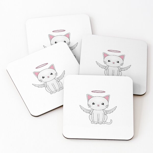Item preview, Pastel Angel Cat Illustration designed and sold by IssaraStudio.