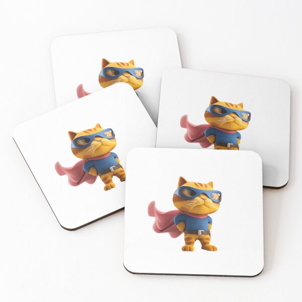 Item preview, Superhero Cat Illustration designed and sold by IssaraStudio.