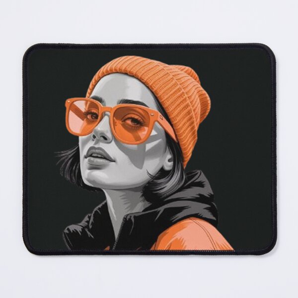 Item preview, Orange Glow - A Portrait of a Stylish Woman designed and sold by Vicky021.