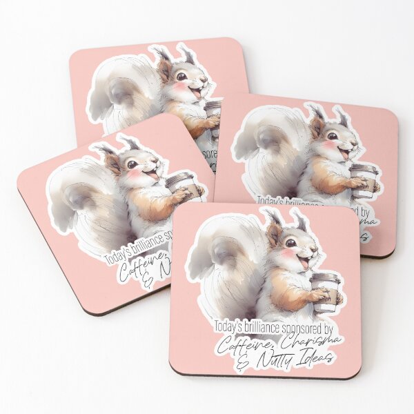 Item preview, Brilliant coffee drinking squirrel designed and sold by HalfACupOfQuirk.