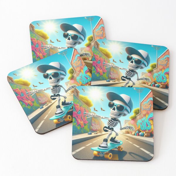 Item preview, Graffiti Skeleton Skater – Street Art Skull on Skateboard Design designed and sold by ashokreddy343.