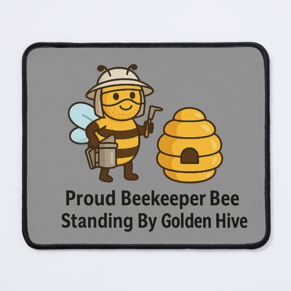 Item preview, Proud Beekeeper Bee Standing By Golden Hive designed and sold by Designly Yours.