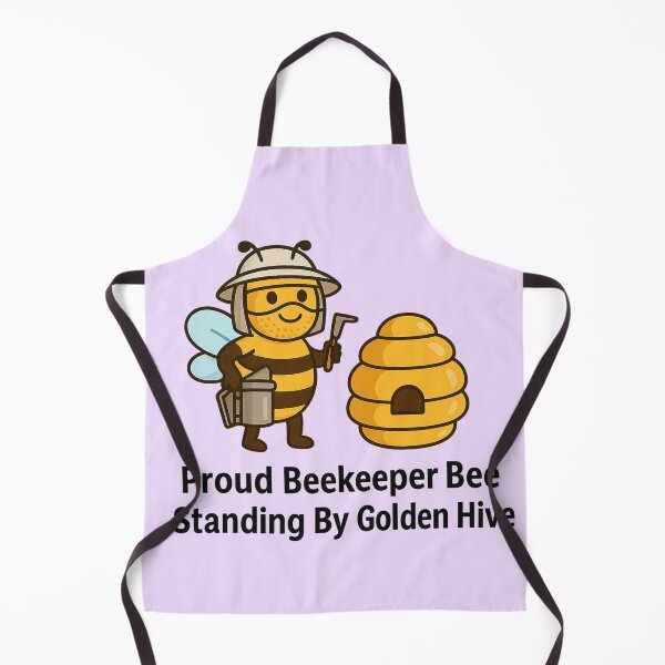 Item preview, Proud Beekeeper Bee Standing By Golden Hive designed and sold by Designly Yours.