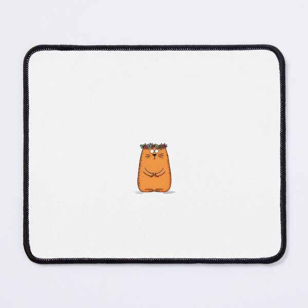 Item preview, Cat with Flower Crown Illustration designed and sold by IssaraStudio.