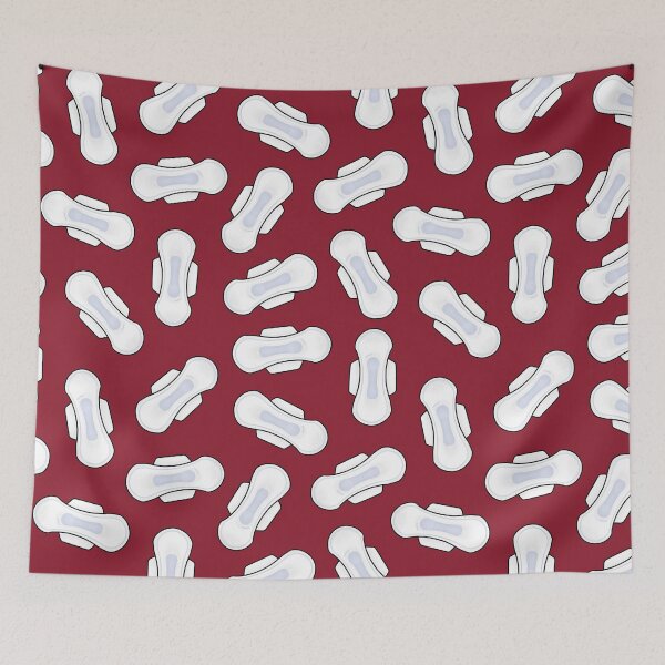 Item preview, Period pads, Sanitary napkins, PMS - blood red designed and sold by Joan and Rose.