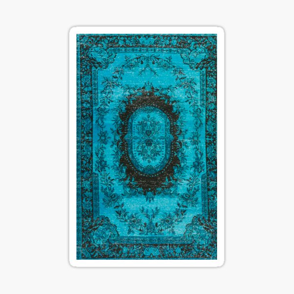 Item preview, Turquoise Persian rug designed and sold by GothicBohemian.