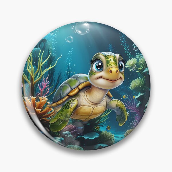 Item preview, Underwater adventures with the cheerful turtle.  designed and sold by nicky2342.