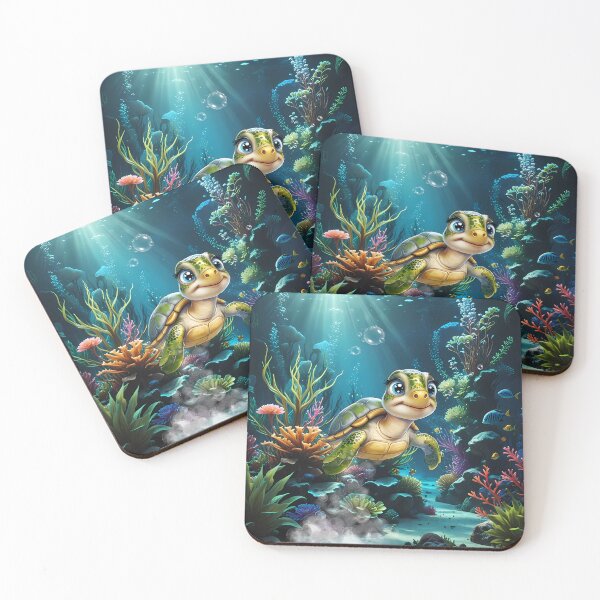 Item preview, Underwater adventures with the cheerful turtle.  designed and sold by nicky2342.