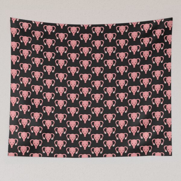 Item preview, Happy Uterus, totally cuterus, black designed and sold by Joan and Rose.