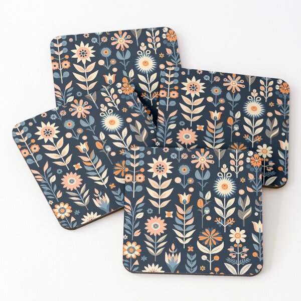 Item preview, 60's Retro Flowers Pattern designed and sold by ArtFactoryAI.