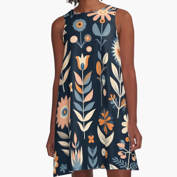 Item preview, 60's Retro Flowers Pattern designed and sold by ArtFactoryAI.