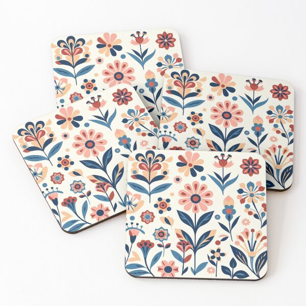Item preview, 60's Retro Flowers Pattern designed and sold by ArtFactoryAI.
