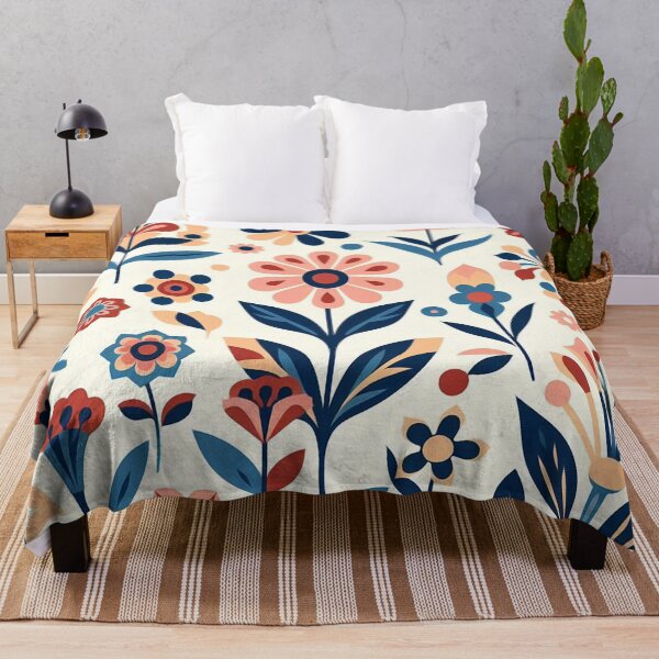 Item preview, 60's Retro Flowers Pattern designed and sold by ArtFactoryAI.