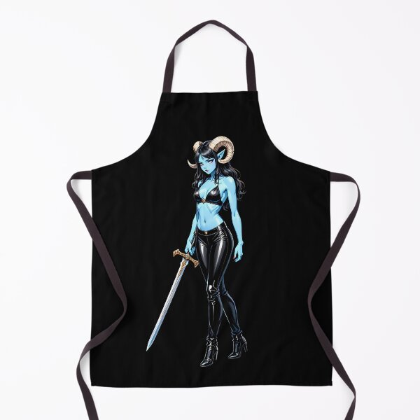 Item preview, Demoness of the Azure Blade designed and sold by Funny Vintage Stickers And T-Shirts.