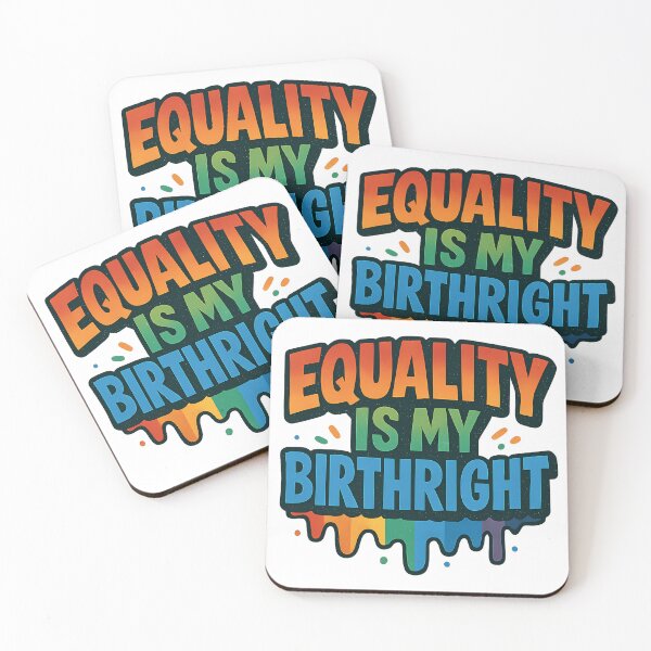 Item preview, Equality is My Birthright – Pride Typography designed and sold by Haus Of Sin.