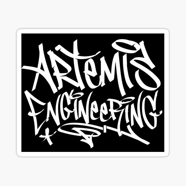 Item preview, artemis graffiti sticker black designed and sold by skink1984.