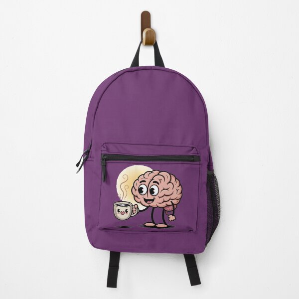 Item preview, Brain Needs Coffee First – Funny Cartoon Design for Caffeine Lovers designed and sold by VEYA STORE.