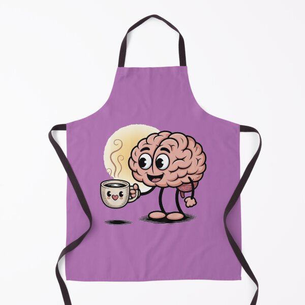 Item preview, Brain Needs Coffee First – Funny Cartoon Design for Caffeine Lovers designed and sold by VEYA STORE.