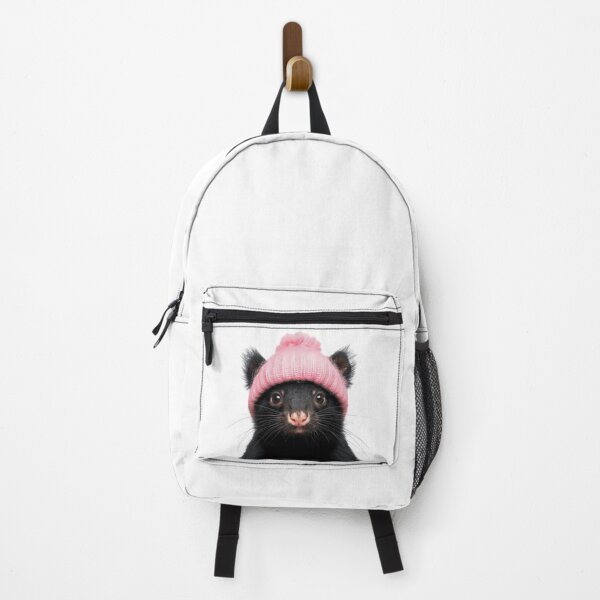 Item preview, Cozy Tasmanian Devil Wearing Pink Winter Hat Trendy Animal Fashion Artwork designed and sold by LazyOwlStore.