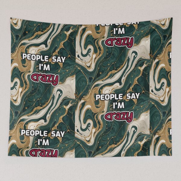 Item preview, People Say I'm Crazy abstract marble look design designed and sold by SmashingDeals.