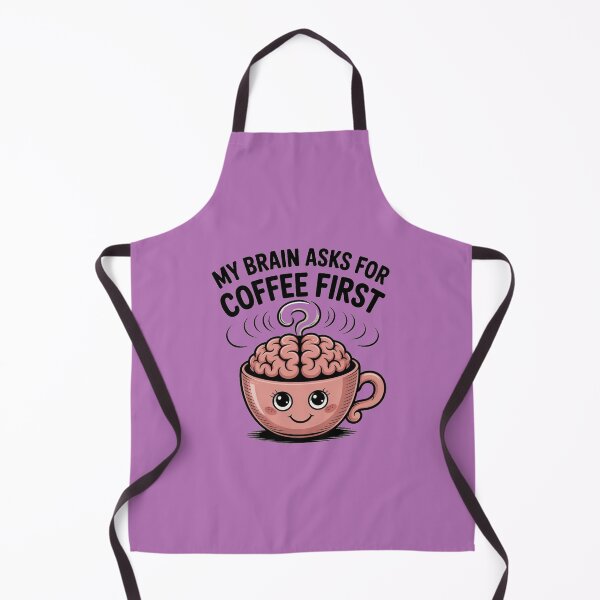 Item preview, Brain Needs Coffee First – Funny Cartoon Design for Caffeine Lovers designed and sold by VEYA STORE.