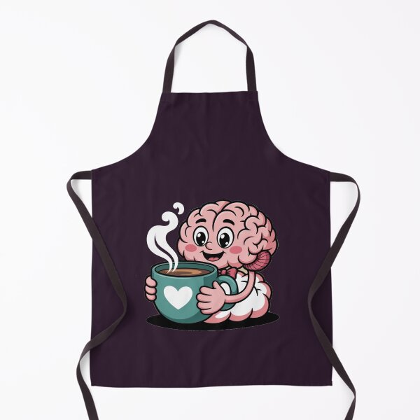 Item preview, Brain Needs Coffee First – Funny Cartoon Design for Caffeine Lovers designed and sold by VEYA STORE.