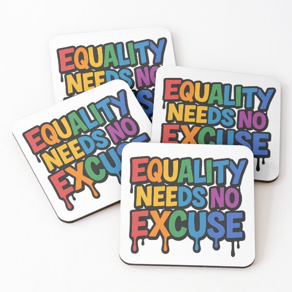 Item preview, Equality Needs No Excuse – Bold Pride Typography designed and sold by Haus Of Sin.