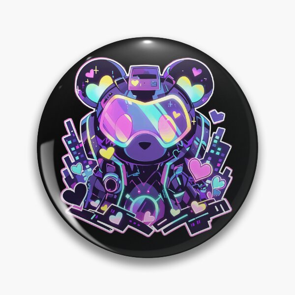 Item preview, Love Core Panda – Neon Robot Bear designed and sold by luminumance.
