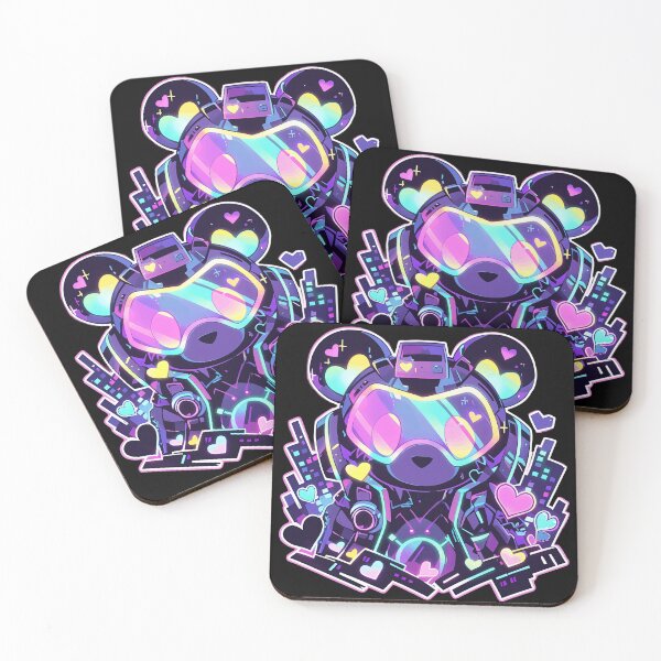 Item preview, Love Core Panda – Neon Robot Bear designed and sold by luminumance.