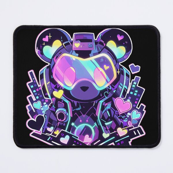 Item preview, Love Core Panda – Neon Robot Bear designed and sold by luminumance.