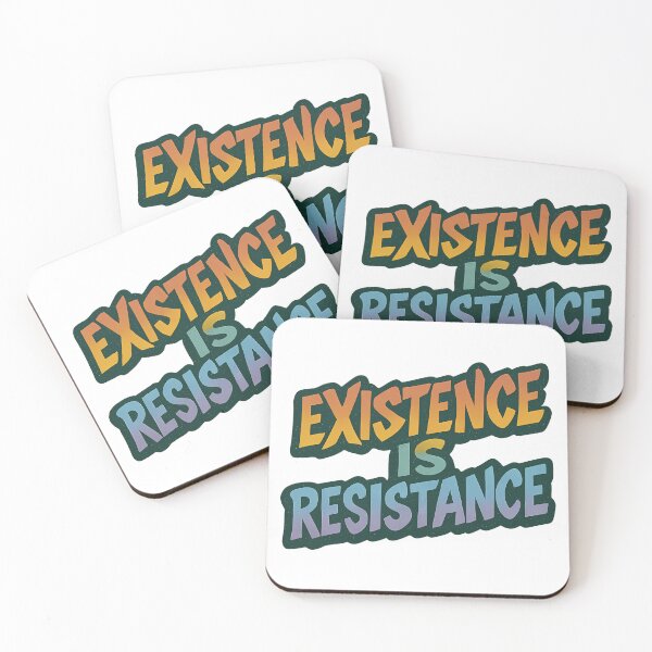 Item preview, Existence is Resistance – Gradient Pride Typography designed and sold by Haus Of Sin.