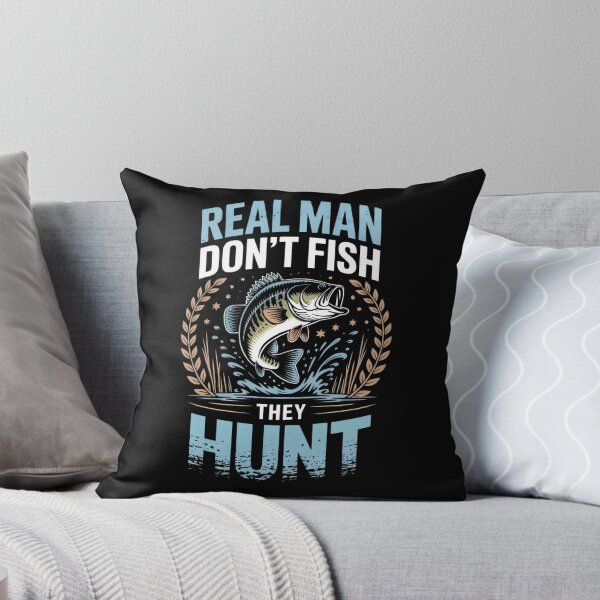 Item preview, Real Men Hunt — Fierce Largemouth Bass Fishing Vector Emblem designed and sold by ARTReMi.