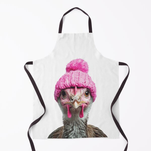 Artikelvorschau, Gemütlicher Truthahnvogel mit rosa Wintermütze, trendiges Tiermode-Kunstwerk entworfen und verkauft von LazyOwlStore.