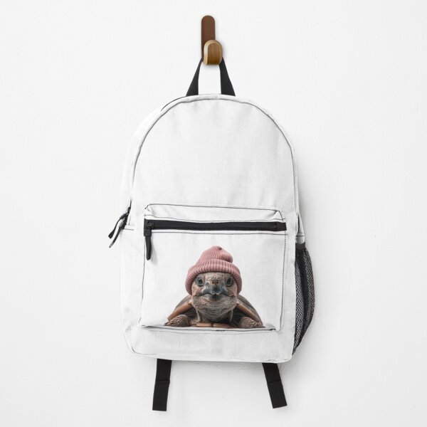 Item preview, Cozy Turtle Wearing Pink Winter Hat Trendy Animal Fashion Artwork designed and sold by LazyOwlStore.