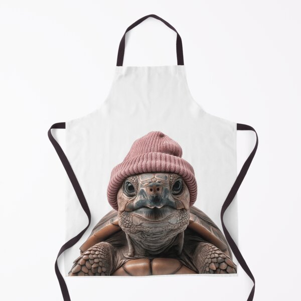 Item preview, Cozy Turtle Wearing Pink Winter Hat Trendy Animal Fashion Artwork designed and sold by LazyOwlStore.