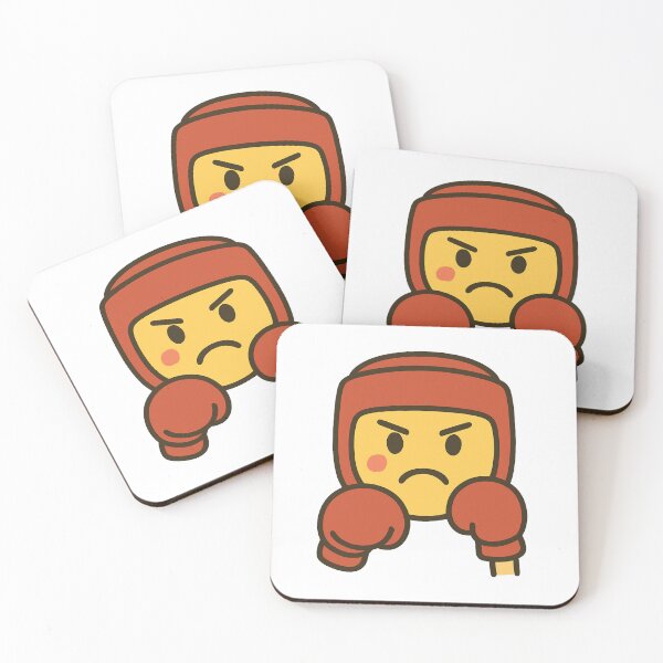 Item preview, Angry Boxer Emoji Sticker – Mad Face with Boxing Gloves designed and sold by CraftMuse19.