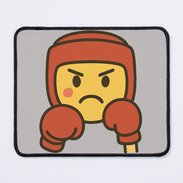 Item preview, Angry Boxer Emoji Sticker – Mad Face with Boxing Gloves designed and sold by CraftMuse19.