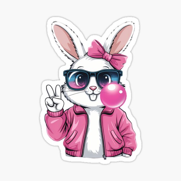 Item preview, Cute Easter Bunny Peace Sign Happy Easter designed and sold by Mashnica.