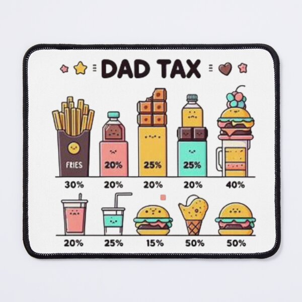 Item preview, Dad Tax Infographic Food Cost Comparison designed and sold by Iuqiune.