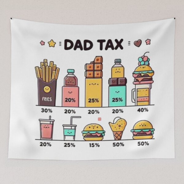 Item preview, Dad Tax Infographic Food Cost Comparison designed and sold by Iuqiune.