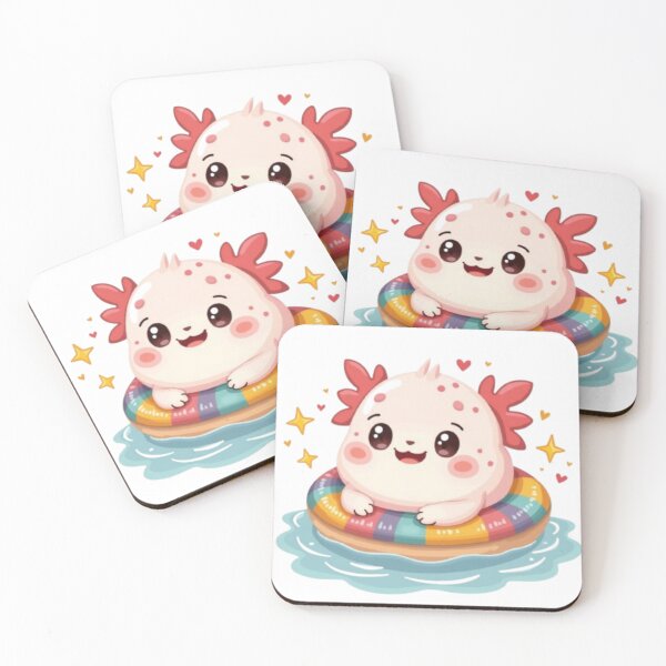 Item preview, Rainbow Float Axolotl – Colorful Kawaii Water Baby designed and sold by CreatvShop.