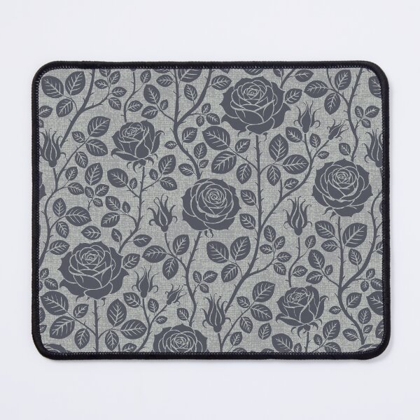 Item preview, Vintage roses in charcoal grey designed and sold by colorofmagic.